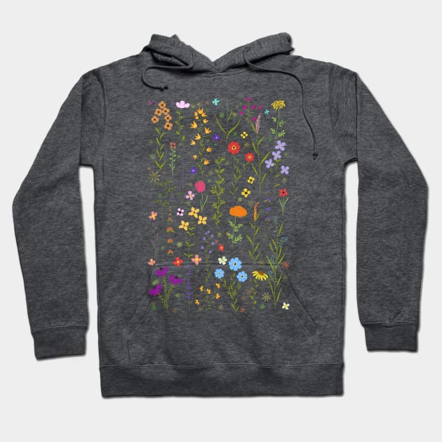 colorful spring  wildflower pattern 2022 Hoodie by colorandcolor